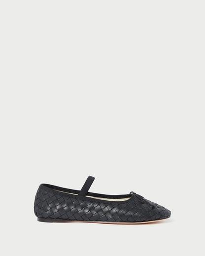 Leonie Black Woven Ballet Flat - Loeffler Randall Exclusive