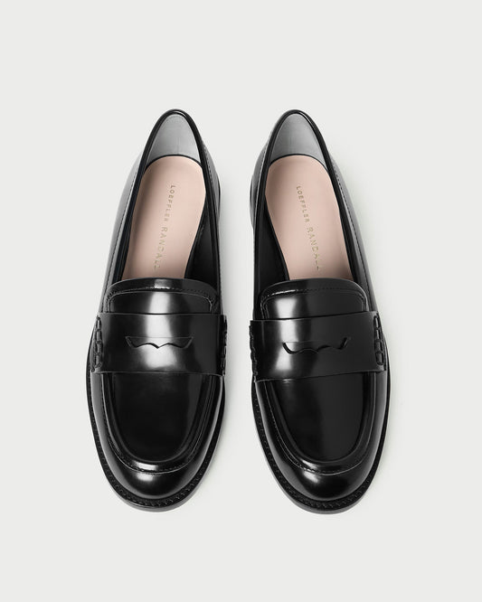 Rachel Black Leather Loafer - Loeffler Randall Value