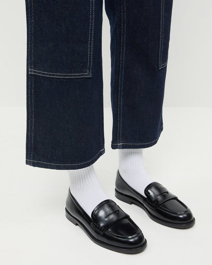 Rachel Black Leather Loafer - Loeffler Randall Value