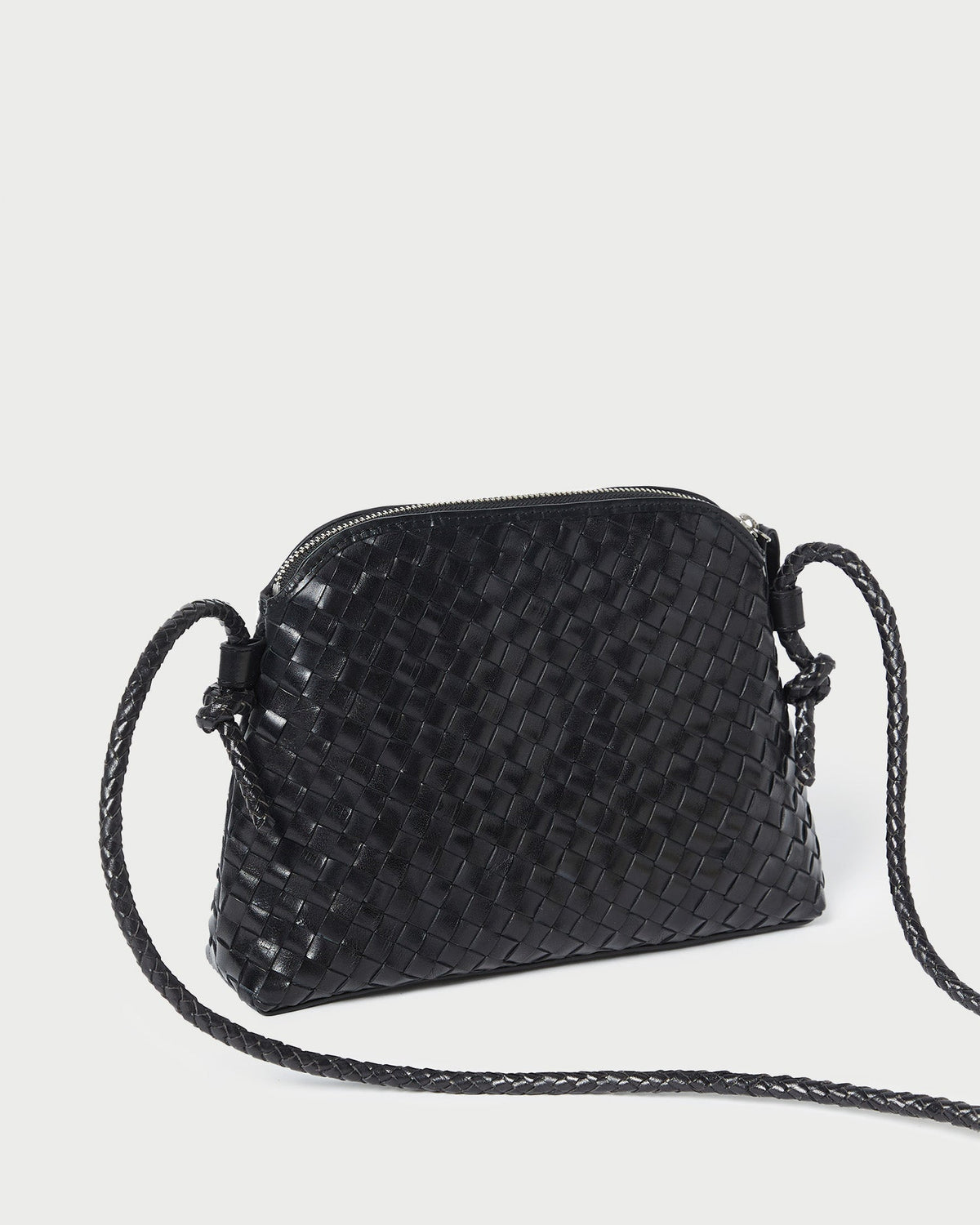 Mallory Black Woven Leather Crossbody - Loeffler Randall Hot Sale