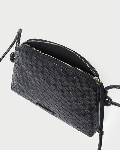 Mallory Black Woven Leather Crossbody - Loeffler Randall Hot Sale