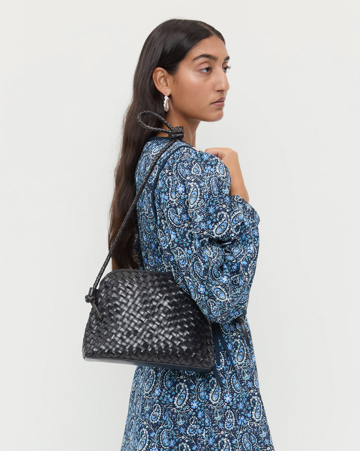 Mallory Black Woven Leather Crossbody - Loeffler Randall Hot Sale