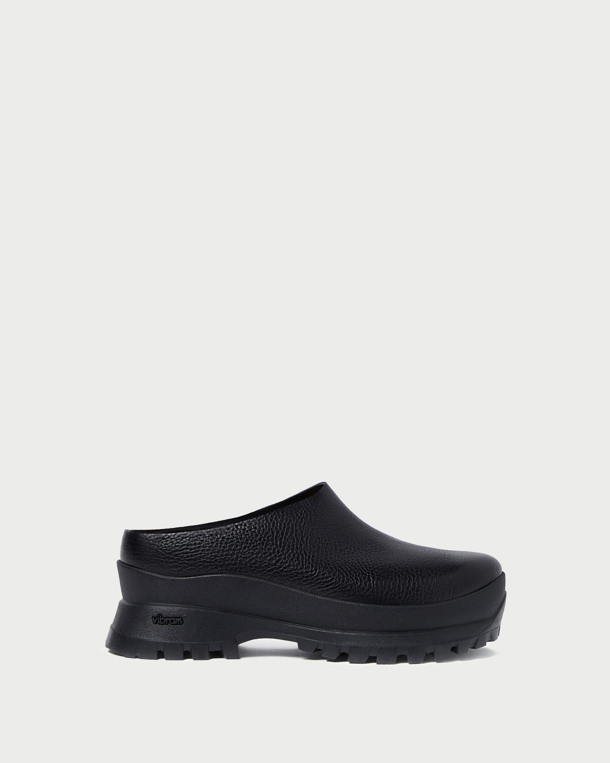 Gemma Black Leather Lug Mule - Loeffler Randall Exclusive