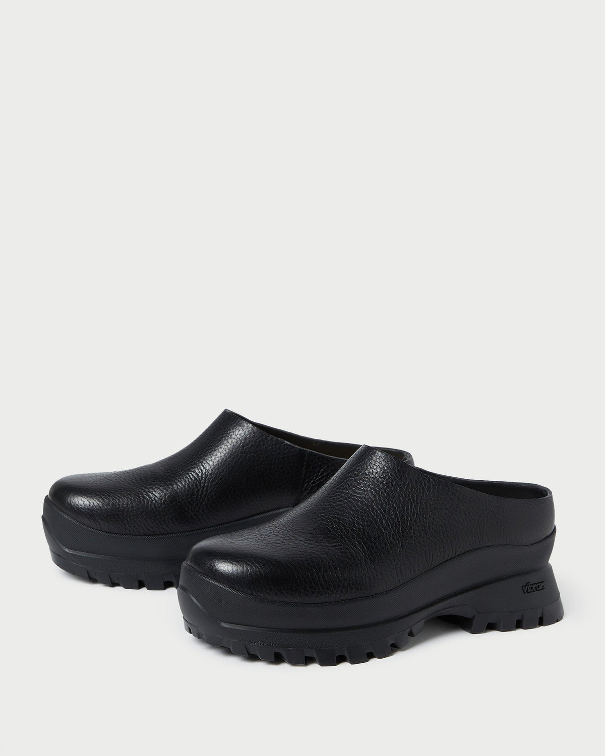 Gemma Black Leather Lug Mule - Loeffler Randall Exclusive