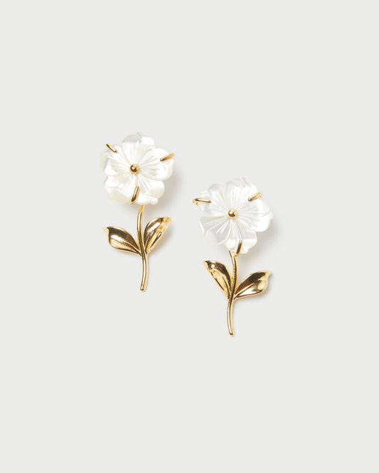 Mai Gold/Pearl Flower Earrings - Loeffler Randall Premium