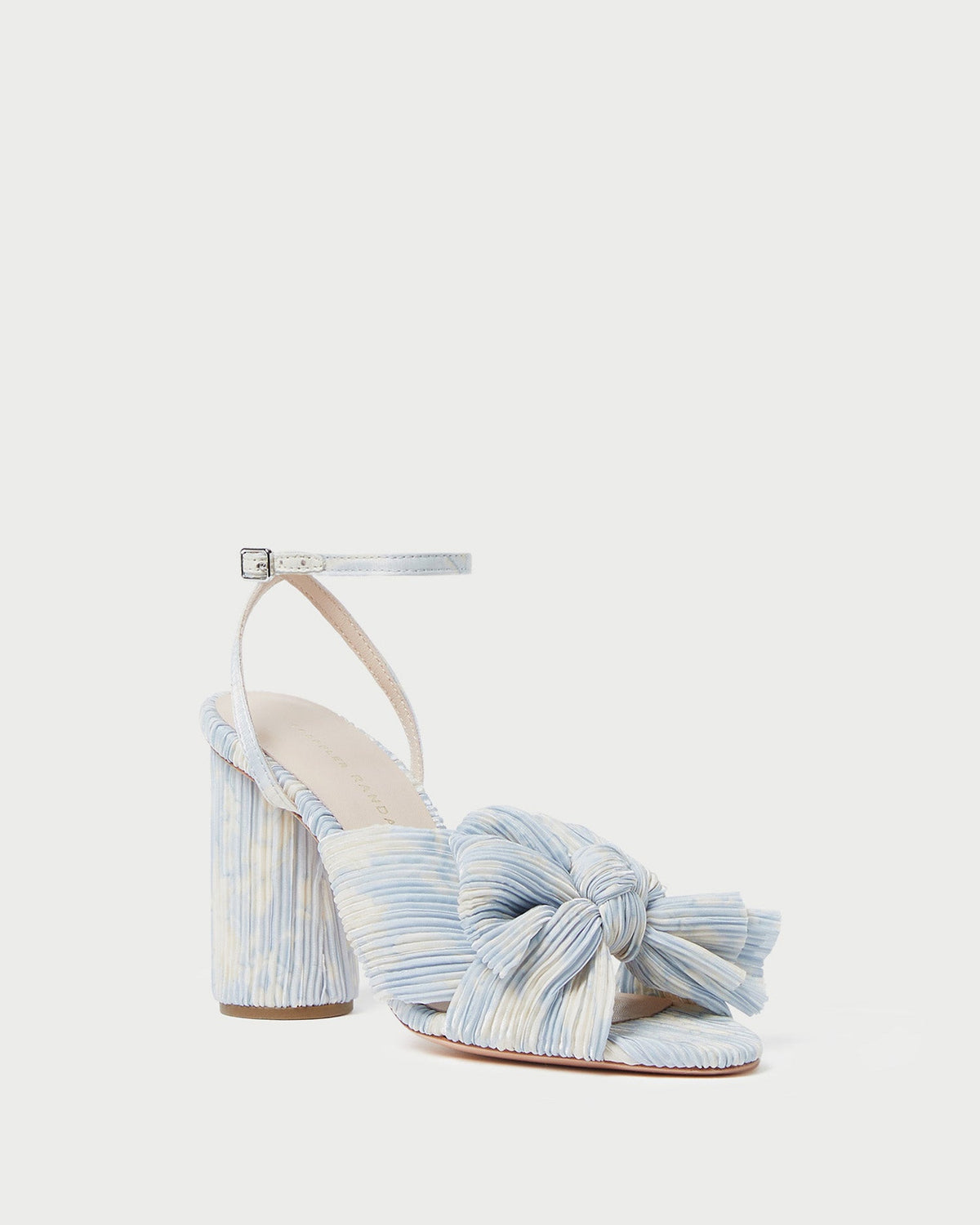Camellia Blue Floral Bow Heel - Loeffler Randall Discount