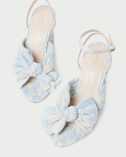 Camellia Blue Floral Bow Heel - Loeffler Randall Discount
