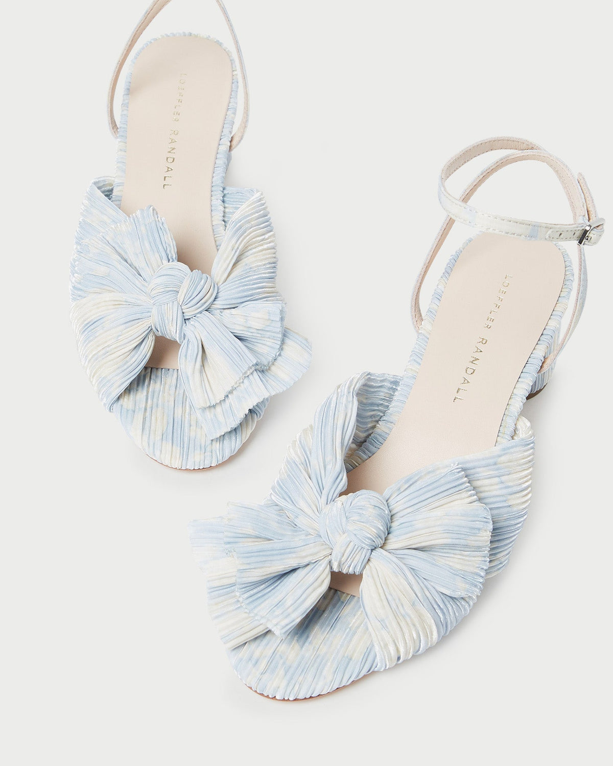 Dahlia Blue Floral Bow Heel - Loeffler Randall Discount