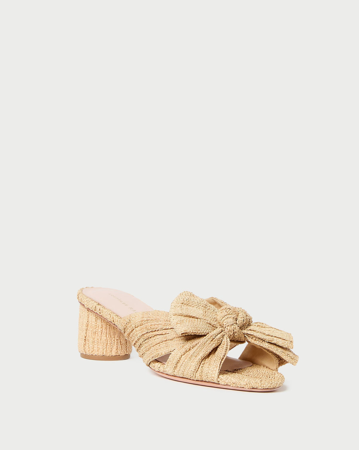 Emilia Natural Pleated Bow Heel - Loeffler Randall Recommended