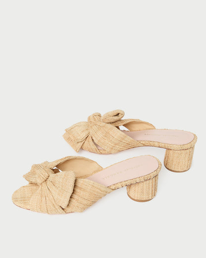 Emilia Natural Pleated Bow Heel - Loeffler Randall Recommended