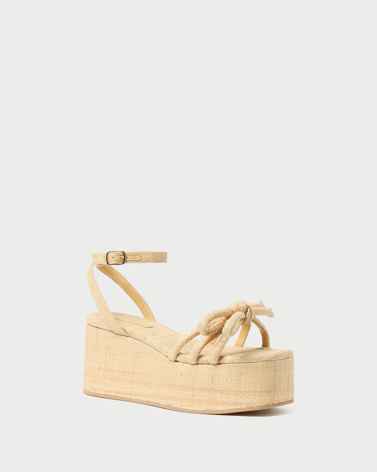 Hudson Natural Raffia Platform Sandal - Loeffler Randall Trusted