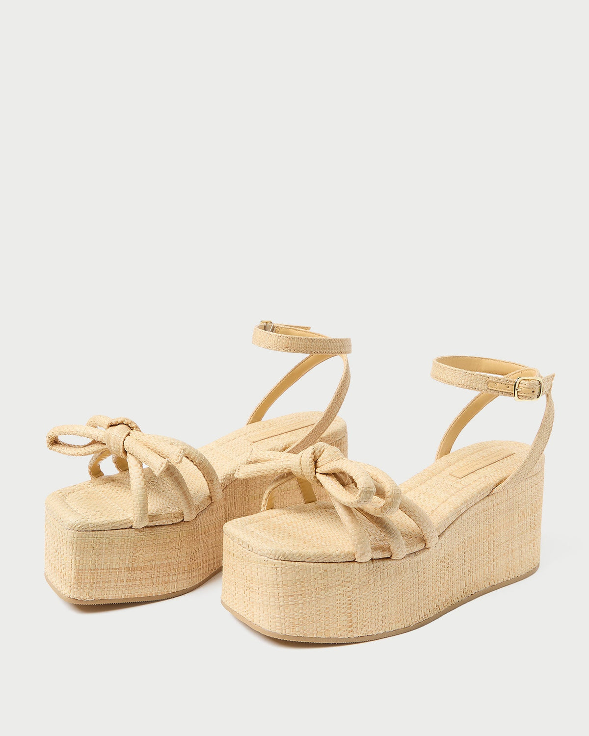 Hudson Natural Raffia Platform Sandal - Loeffler Randall Trusted