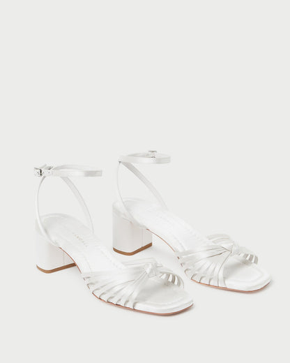 Olivia Cream Knot Mid-Heel Sandal - Loeffler Randall Essential