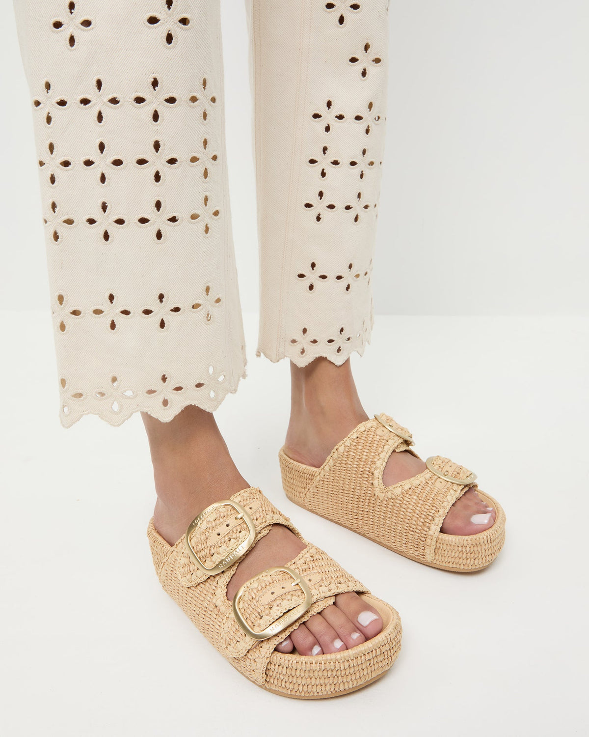 Theo Natural Two-Band Sandal - Loeffler Randall Classic