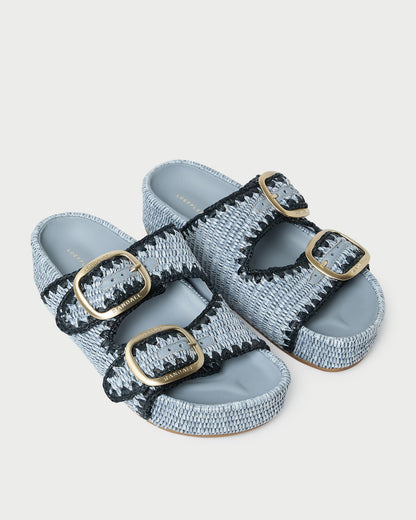 Theo Blue Two-Band Sandal - Loeffler Randall Latest