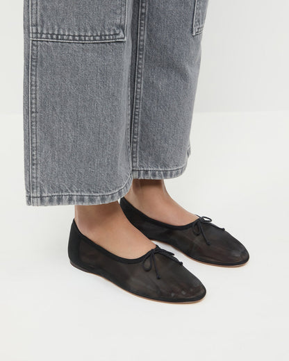 Landon Black Mesh Ballet Flat - Loeffler Randall Quality
