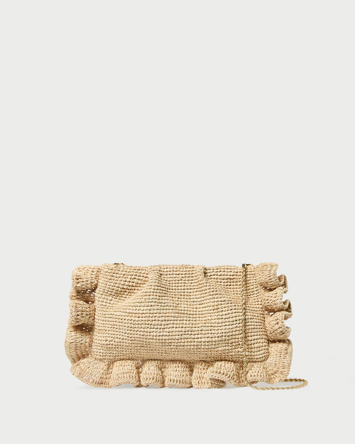 Mavis Natural Raffia Ruffle Clutch - Loeffler Randall Essential