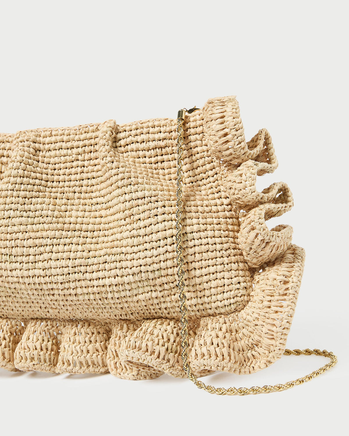 Mavis Natural Raffia Ruffle Clutch - Loeffler Randall Essential