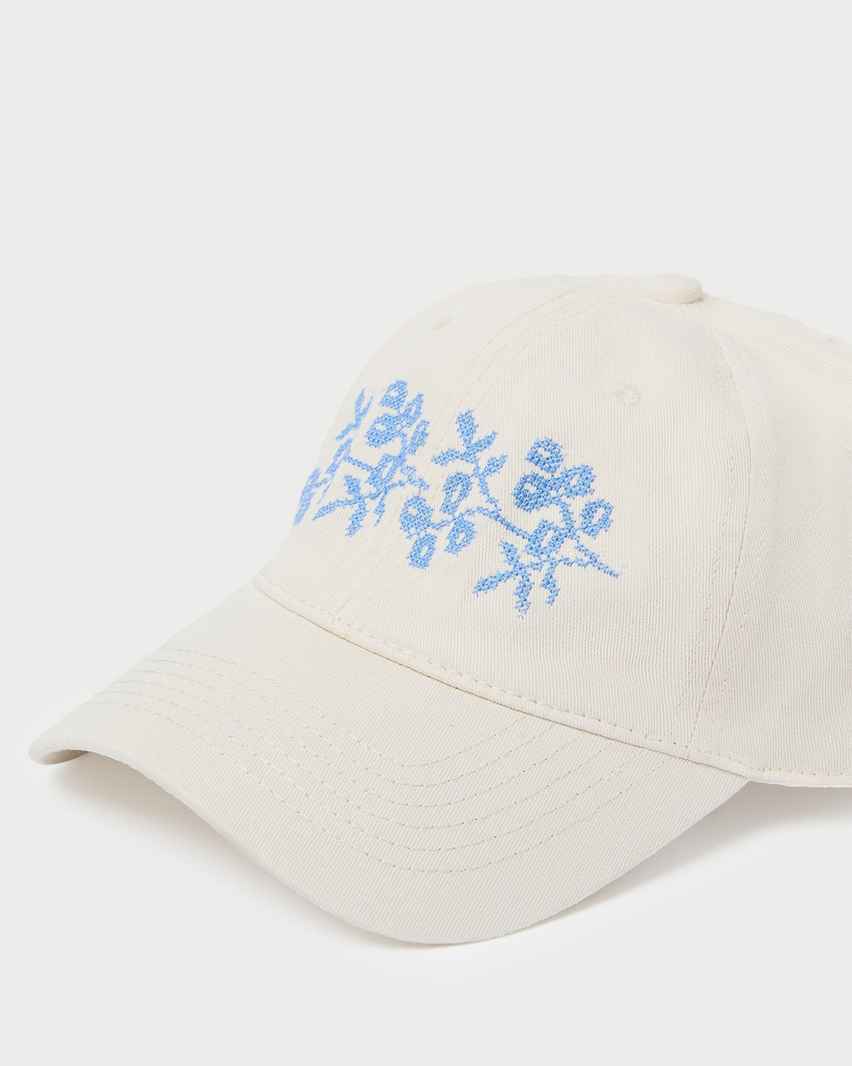 Cairo Natural/Blue Embroidered Cap - Loeffler Randall Great Value