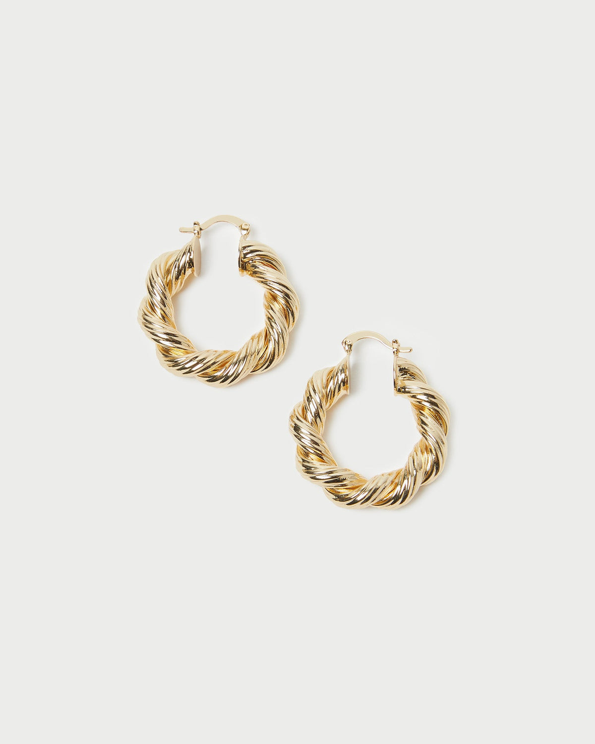 Atticus Gold Twisted Hoop Earrings - Loeffler Randall Quality