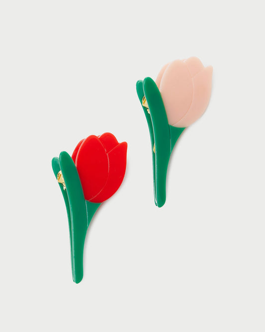 Juniper Red/Pink Tulip Clip Set - Loeffler Randall Discount