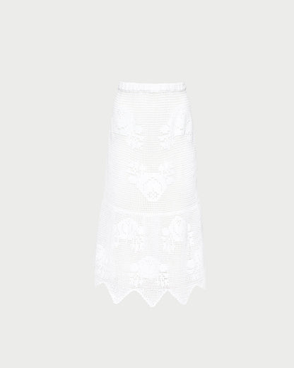 Sullivan Cream Crochet Skirt - Loeffler Randall Special Offer