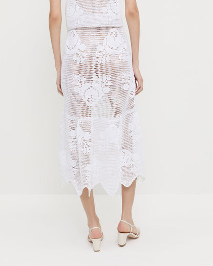 Sullivan Cream Crochet Skirt - Loeffler Randall Special Offer