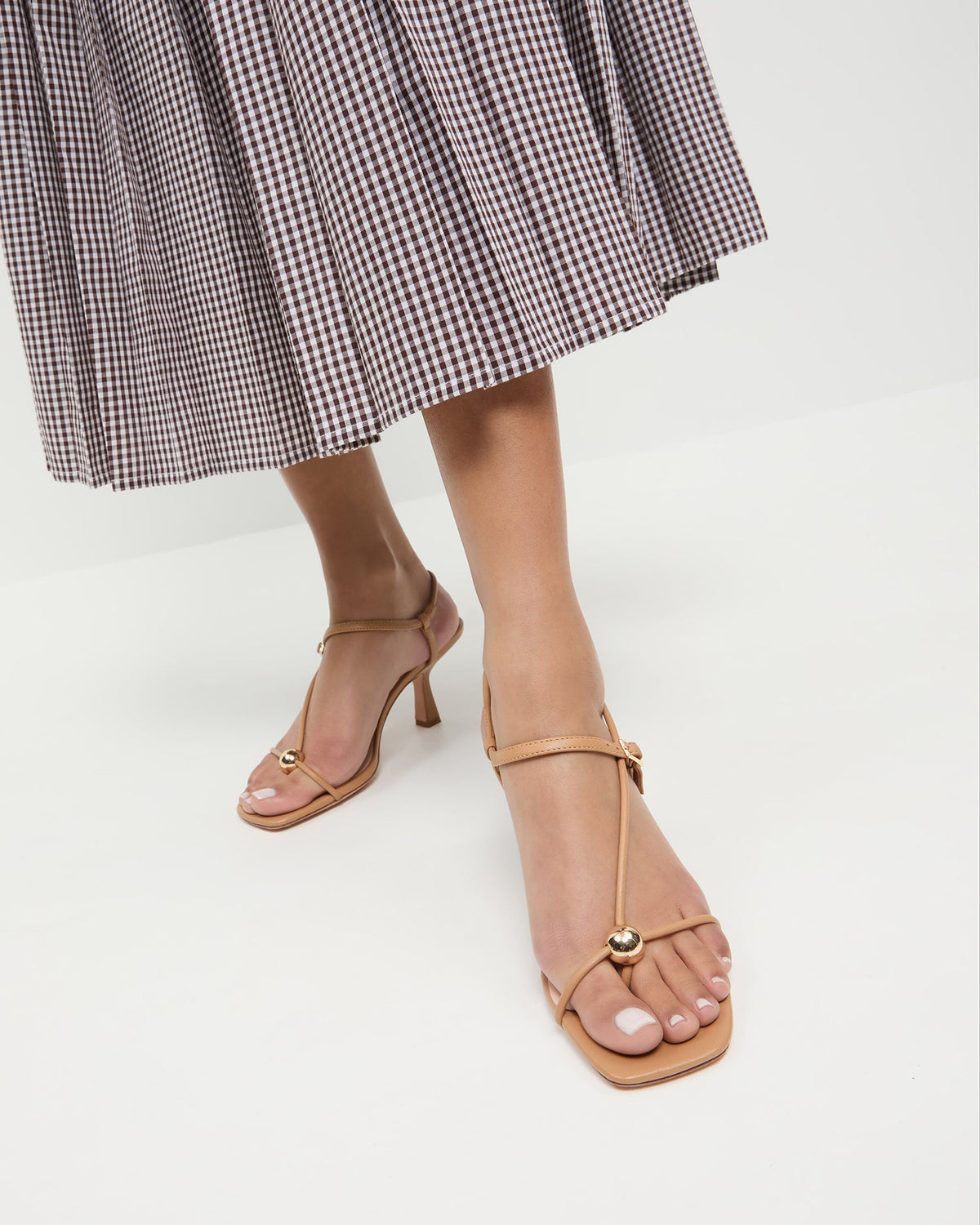 Triana Dune Leather Mid-Heel Sandal - Loeffler Randall Popular