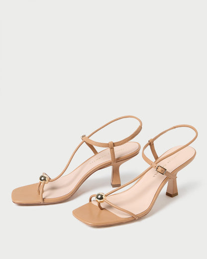 Triana Dune Leather Mid-Heel Sandal - Loeffler Randall Popular