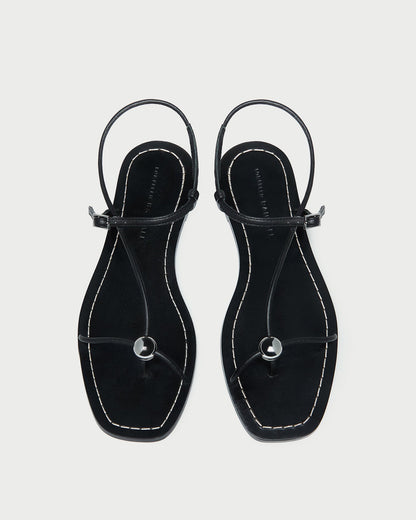 Lara Black Leather Sandal - Loeffler Randall Essential
