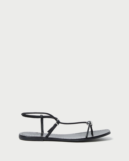 Lara Black Leather Sandal - Loeffler Randall Essential