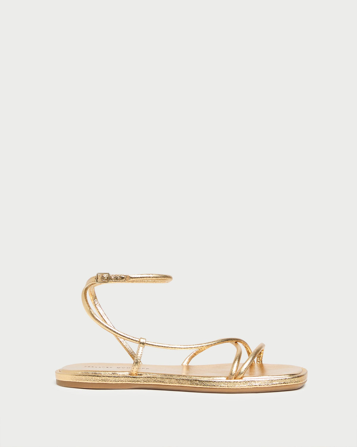 Noor Gold Leather Flat Sandal - Loeffler Randall Trusted
