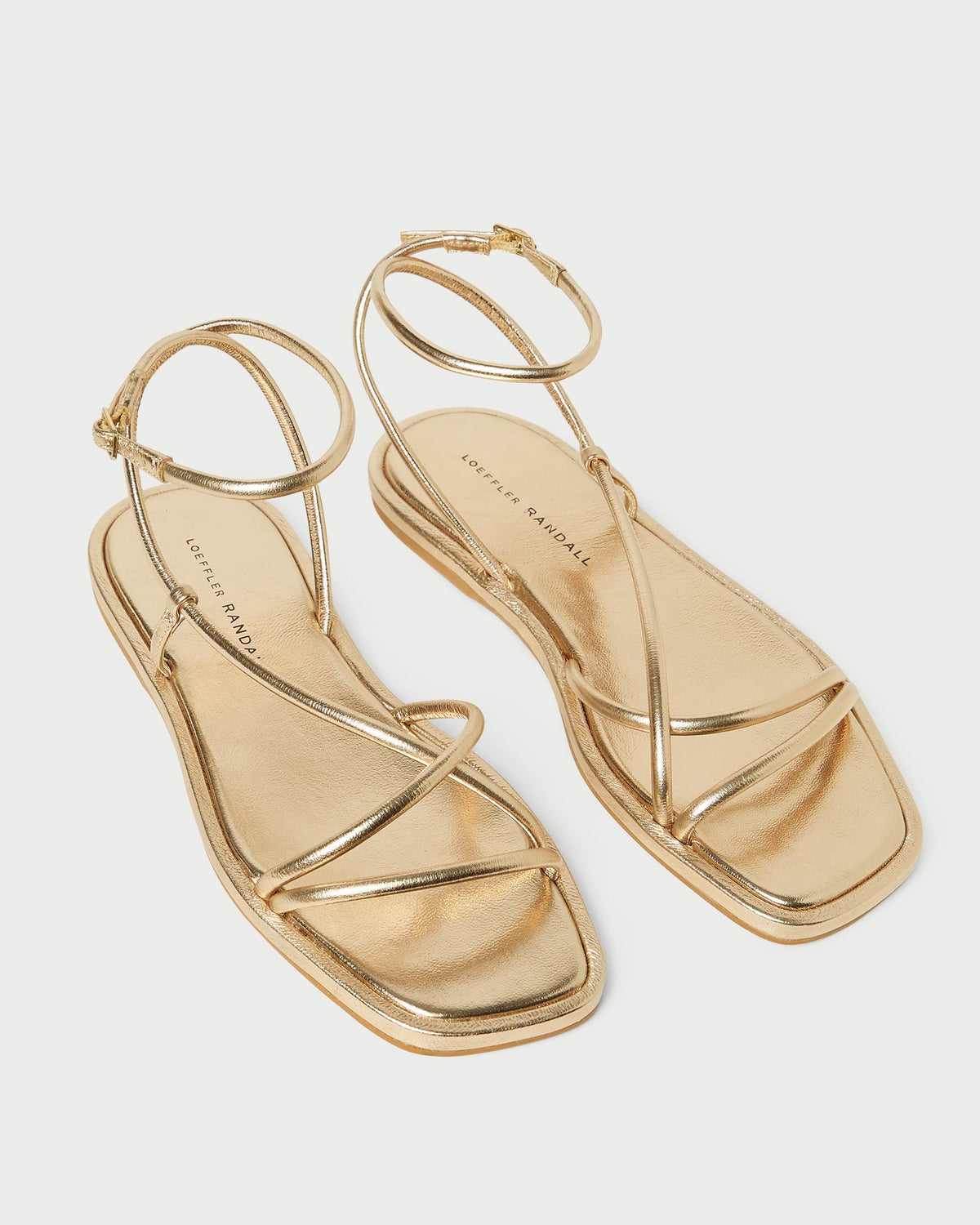 Noor Gold Leather Flat Sandal - Loeffler Randall Trusted