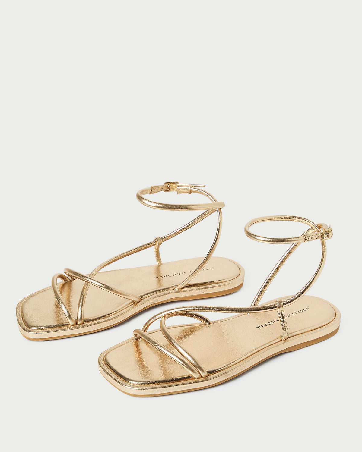 Noor Gold Leather Flat Sandal - Loeffler Randall Trusted