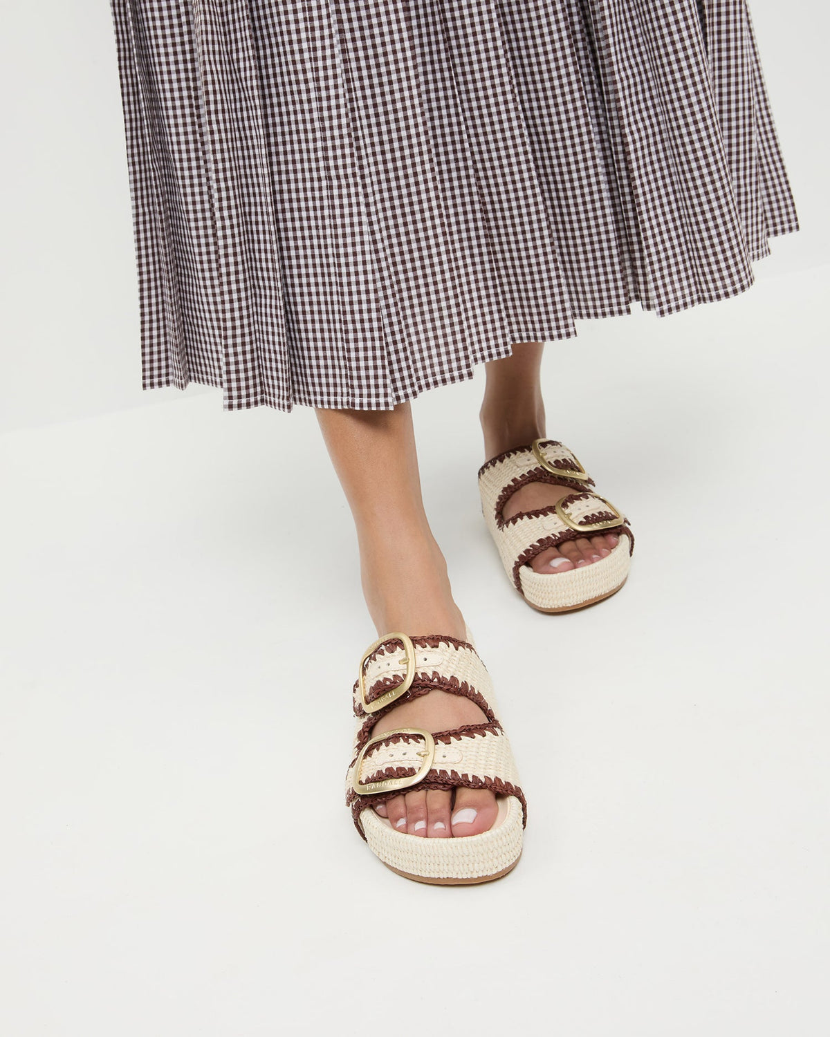 Theo Cream Two-Band Sandal - Loeffler Randall Signature