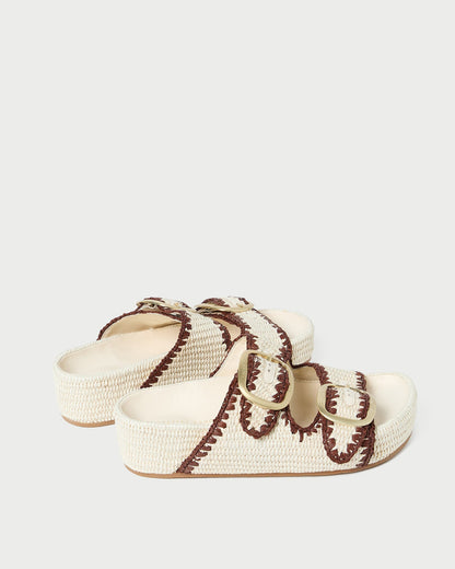 Theo Cream Two-Band Sandal - Loeffler Randall Signature