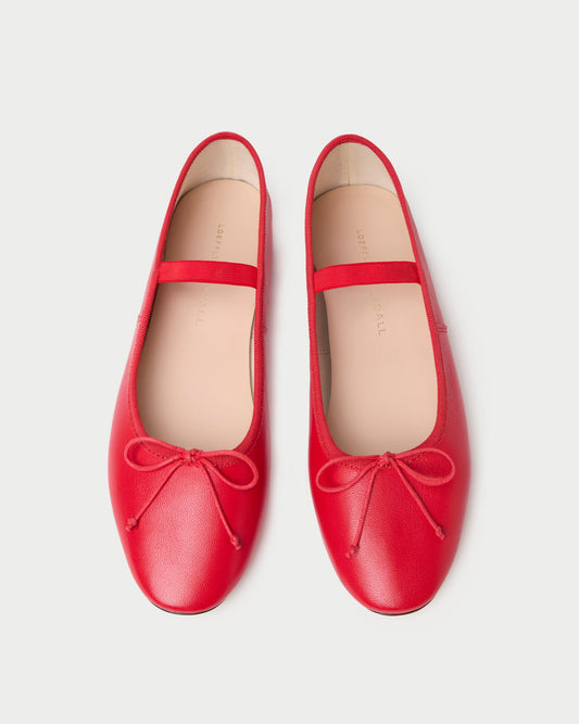 Leonie Red Leather Ballet Flat - Loeffler Randall Top Pick