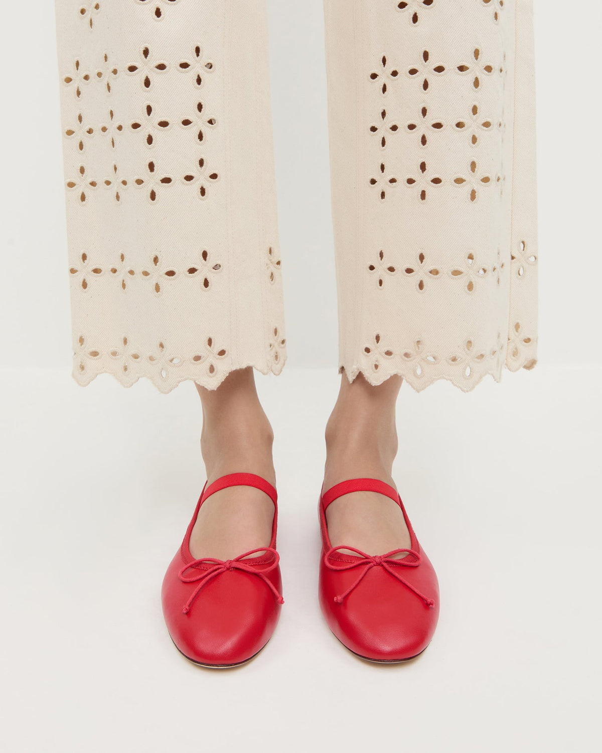 Leonie Red Leather Ballet Flat - Loeffler Randall Top Pick