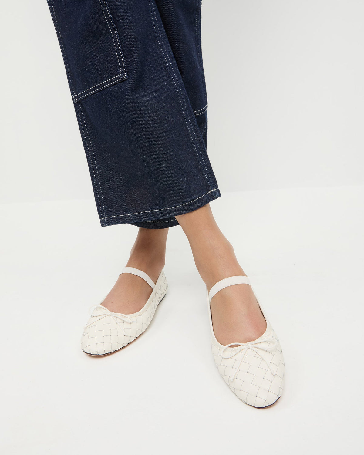 Leonie Cream Woven Ballet Flat - Loeffler Randall Popular