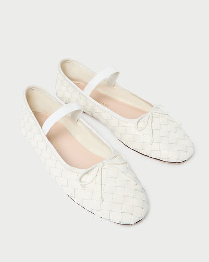 Leonie Cream Woven Ballet Flat - Loeffler Randall Popular