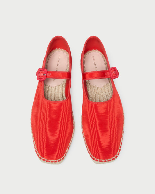 Clover Red Moiré Espadrille - Loeffler Randall Quality