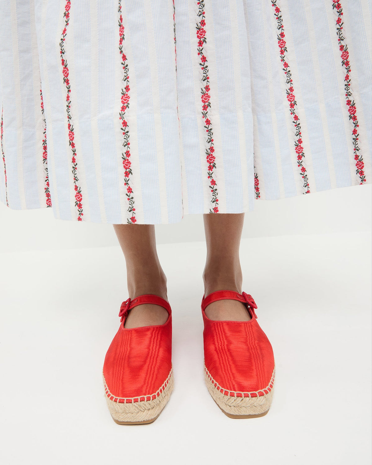 Clover Red Moiré Espadrille - Loeffler Randall Quality