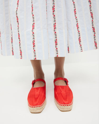 Clover Red Moiré Espadrille - Loeffler Randall Quality