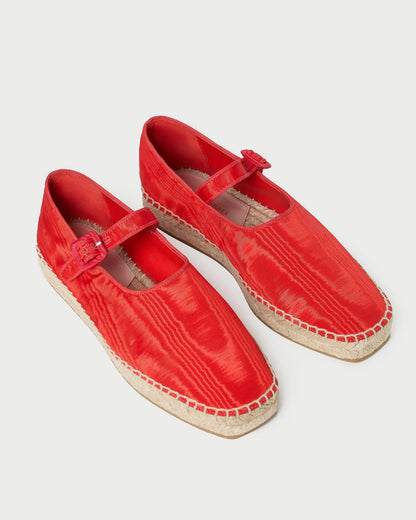 Clover Red Moiré Espadrille - Loeffler Randall Quality