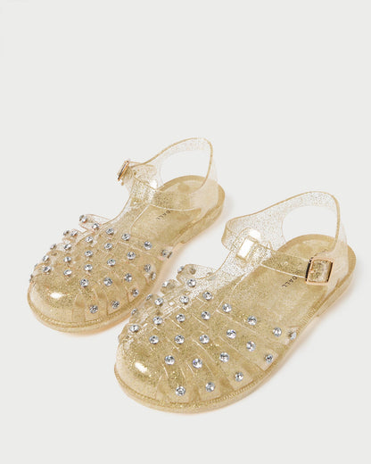 Rhys Champagne Glitter Jelly Sandal - Loeffler Randall Trusted