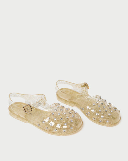 Rhys Champagne Glitter Jelly Sandal - Loeffler Randall Trusted