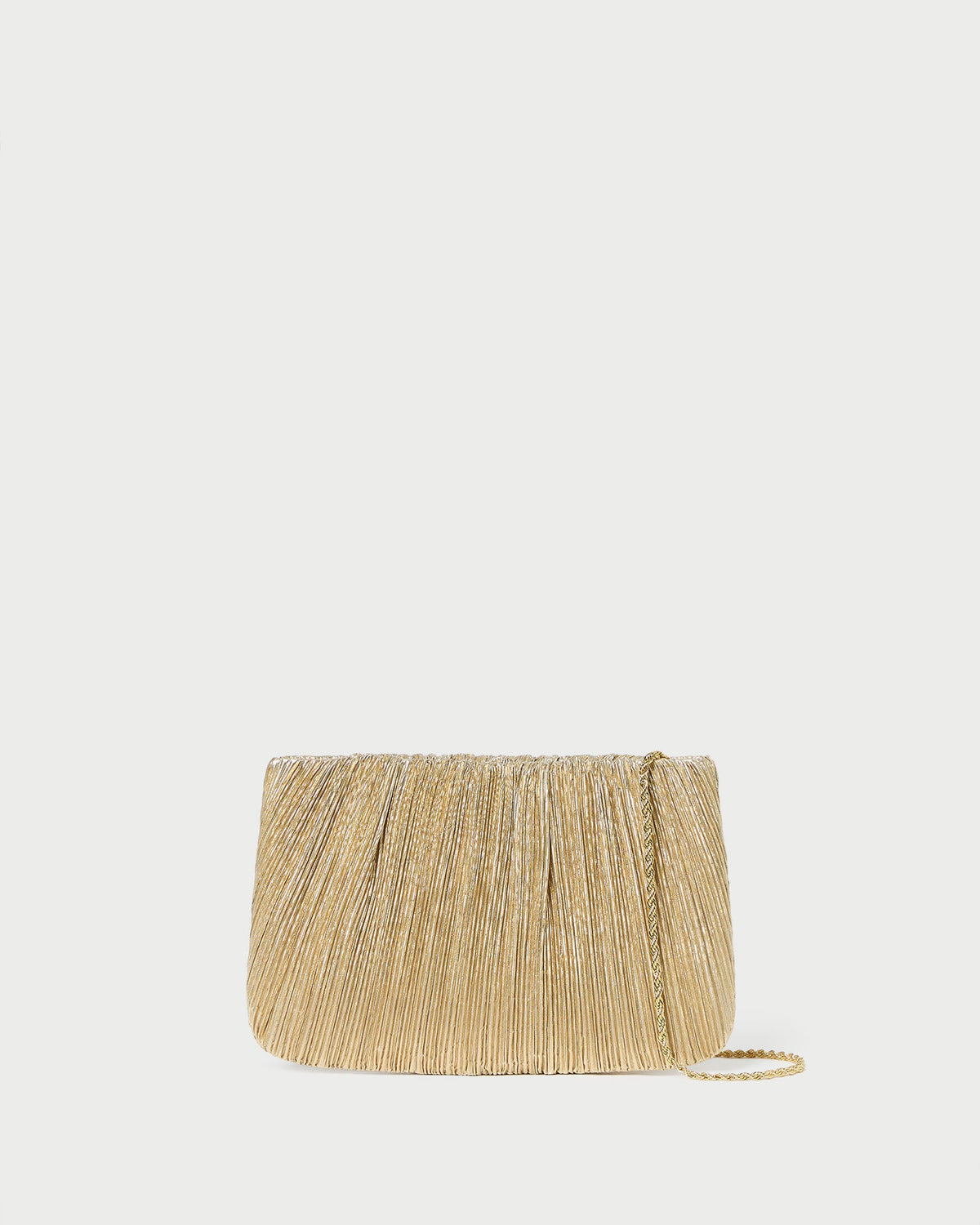 Brit Gold Lamé Pleated Clutch - Loeffler Randall Top Pick