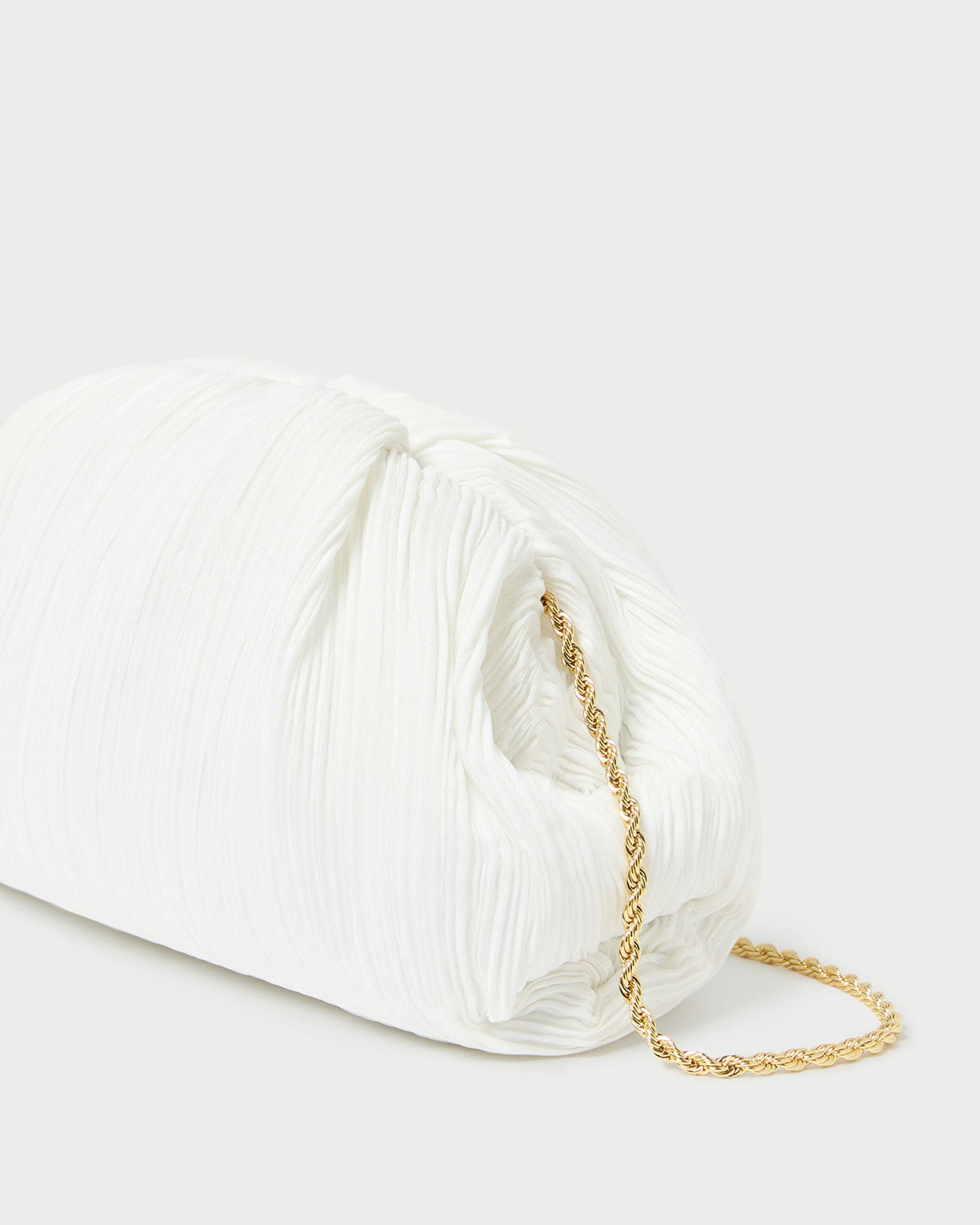 Bailey White Pleated Dome Clutch - Loeffler Randall Quality