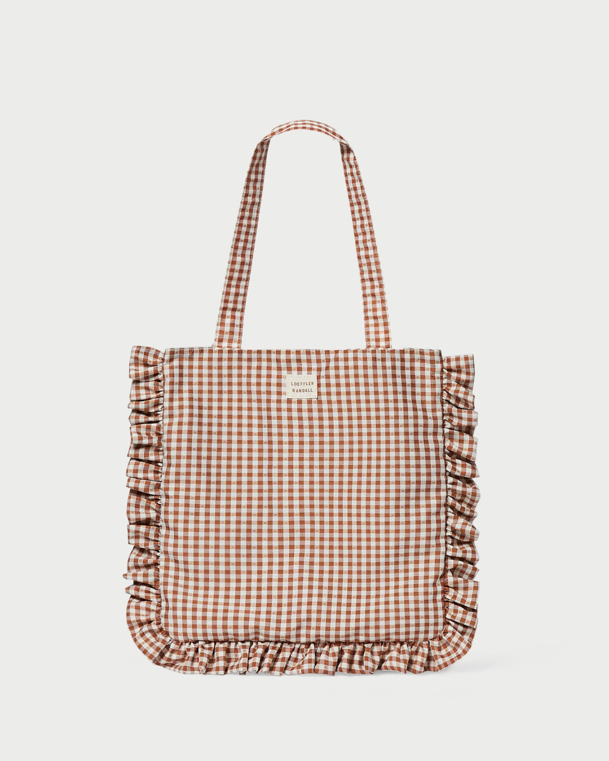 Justine Brown Gingham Ruffle Tote - Loeffler Randall New