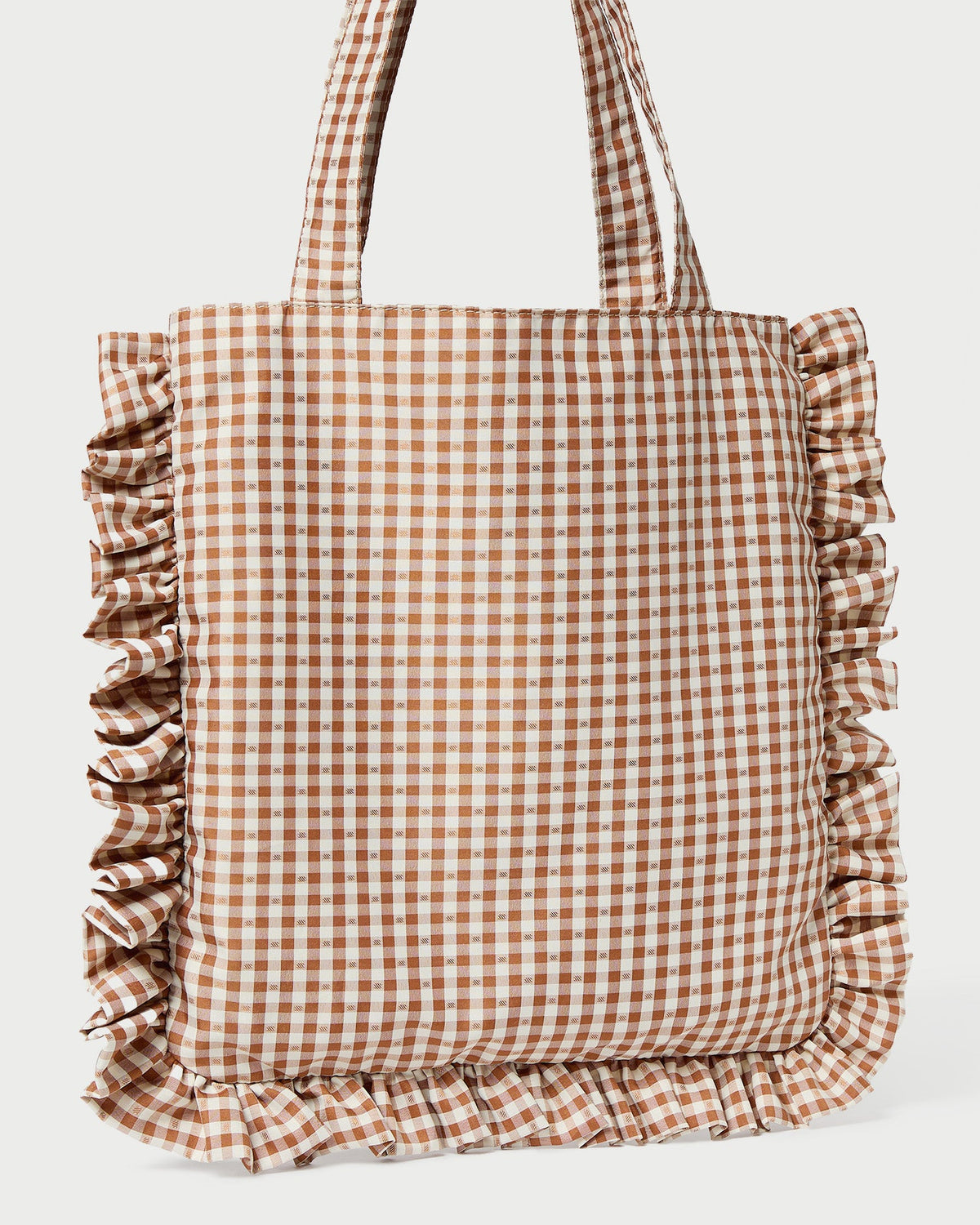 Justine Brown Gingham Ruffle Tote - Loeffler Randall New